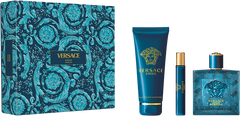 Coffret Cadeau Versace Eros Parfum 100ml + Mini 10ml + Gel Douche 150ml pour Homme