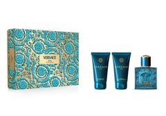 Coffret cadeau Versace Eros 50ml EDP + Baume après-rasage 50ml + Gel douche 50ml pour homme