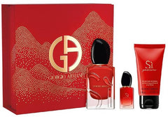 Giorgio Armani Si Passione 50ml EDP + 7ml EDP + 50ml Lozione Corpo Set Regalo per Donna