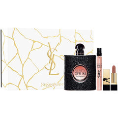 YSL Black Opium 90ml EDP für Damen Geschenkset + 10ml Mini + Mini Lippenstift