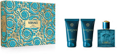 VERSACE Eros 50ml EDT + 50ml Aftershave Balsam + 50ml Duschgel für Herren Geschenkset