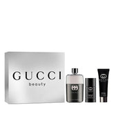 Gucci Guilty Pour Homme 90ml EDT + 50ml Gel Doccia + 70g Deo per Uomo Set Regalo