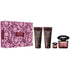 Versace Crystal Noir Geschenkset 90ml EDT + 100ml Duschgel + 100ml Bodylotion + Mini