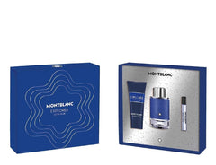 Coffret Cadeau Montblanc Explorer Ultra Blue Eau de Parfum 100 ml + Eau de Parfum Miniature 7,5 ml + Gel Douche 100 ml pour Homme