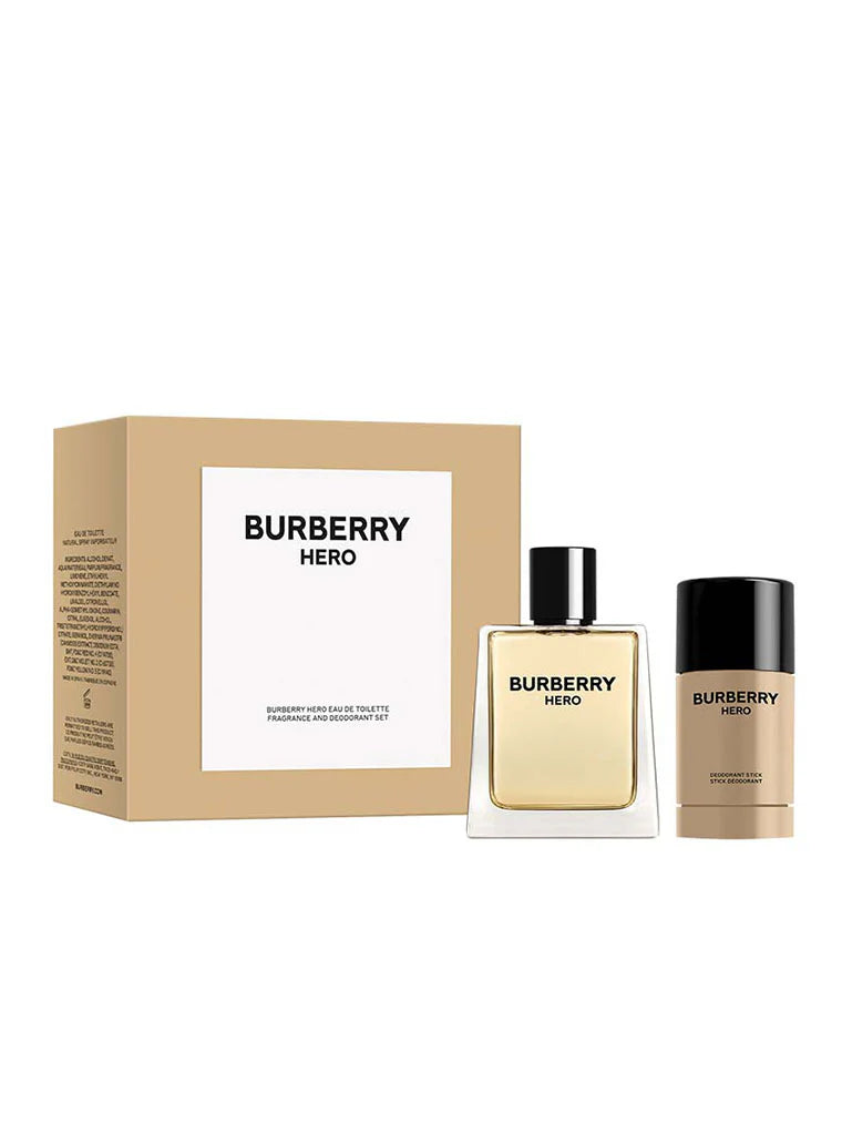 Coffret Cadeau Burberry Hero Eau de Toilette 100 ml + Déodorant en Stick 75 ml pour Homme