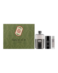 Gucci Guilty Pour Homme Coffret Cadeau 90 ml EDT + vaporisateur de voyage 15 ml EDT + déodorant en stick 75 ml