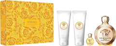 Versace Eros Pour Femme 100ml EDP + 100ml Körperlotion + 100ml Duschgel + 5ml Mini GESCHENKSET