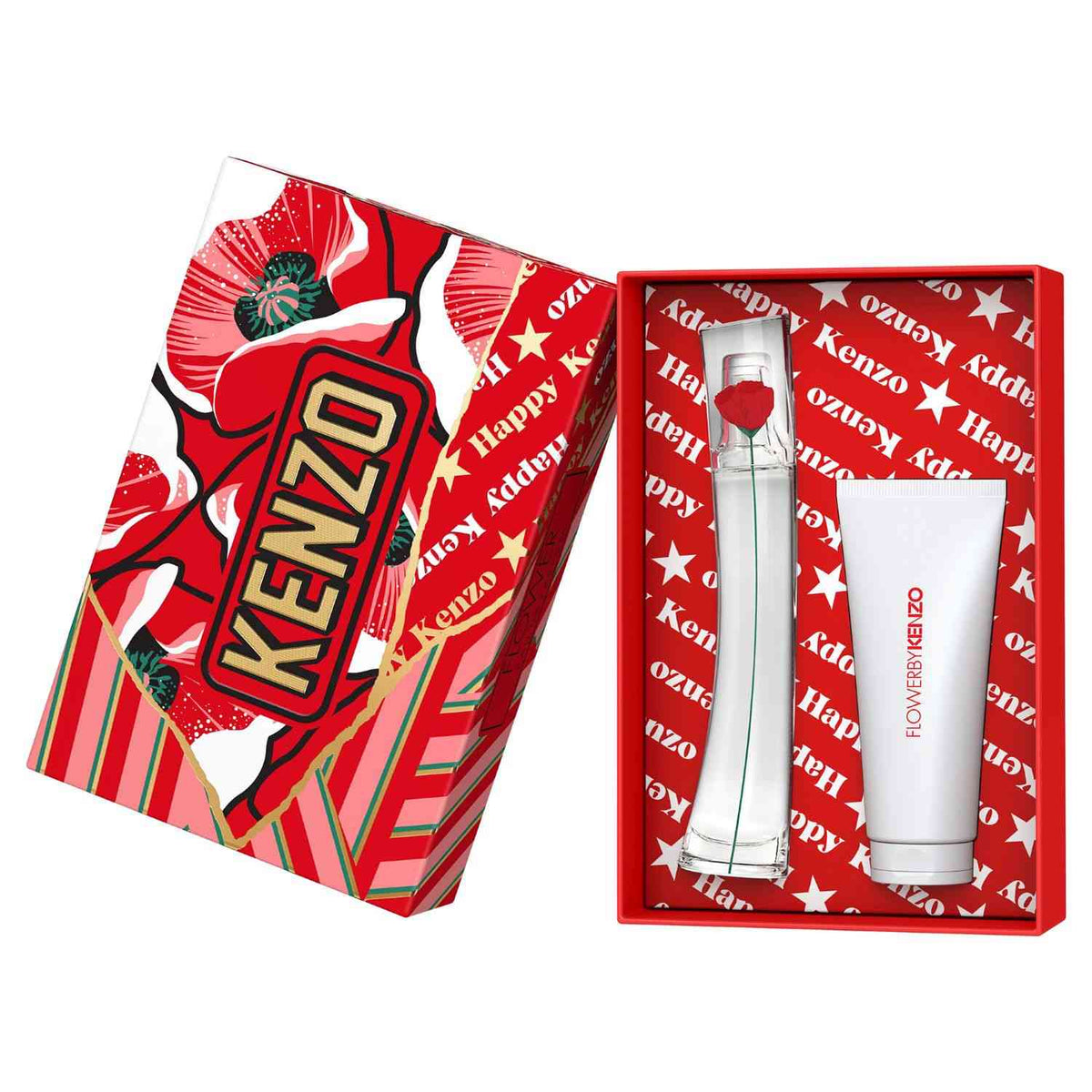 Coffret Cadeau Kenzo Flower EDP 50ml + Lait Corps 75ml pour Femme