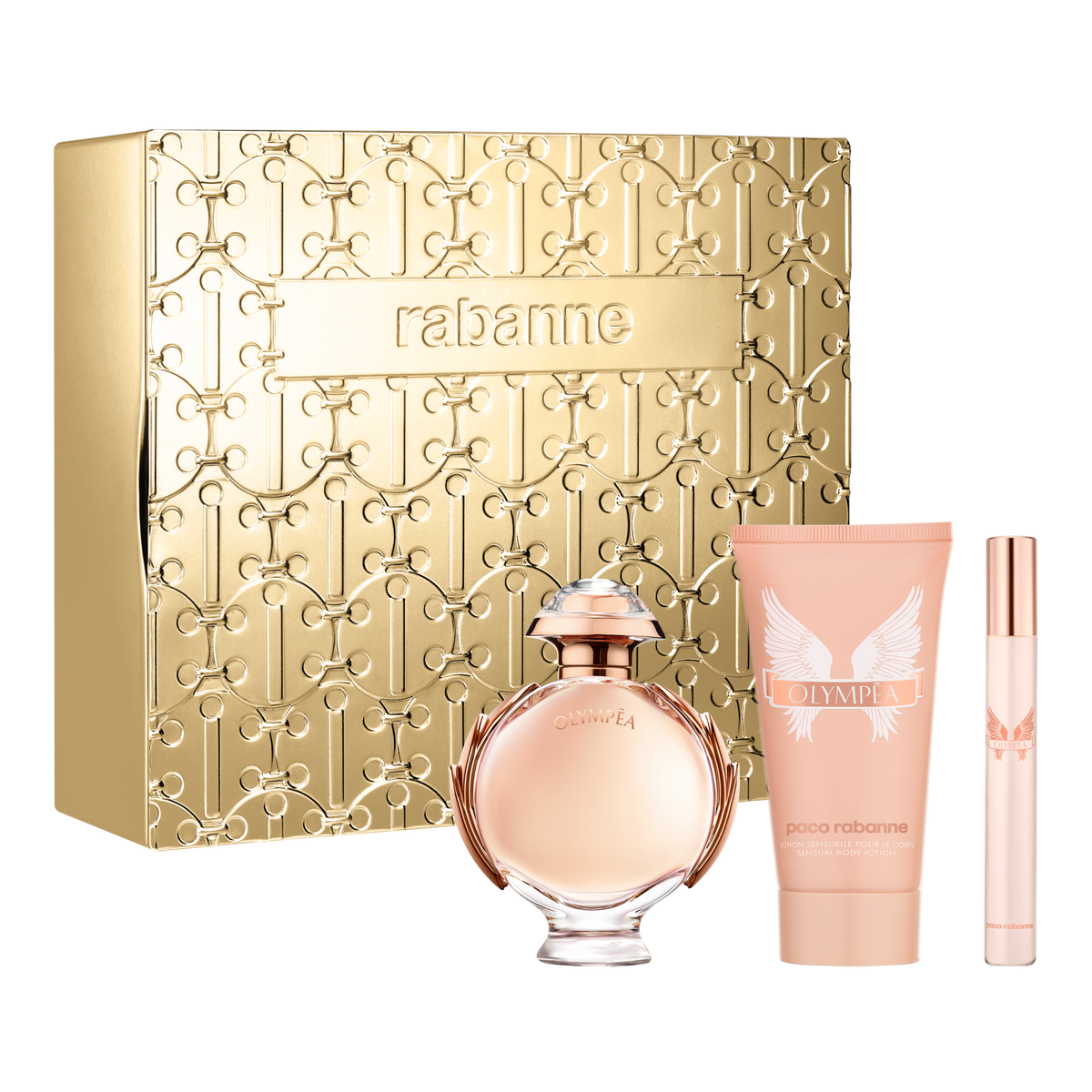 Paco Rabanne Olympea 50ml EDP + 75ml Bodylotion + 10ml EDP Mini für Damen Geschenkset