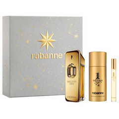 Coffret Cadeau Homme Paco Rabanne One Million Gold Intense Parfum 100ml + Déodorant 150ml + Eau de Toilette 10ml