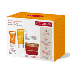 Clarins Anti-Aging Sonnenschutz Routine - Gesicht Sonnencreme SPF50+ 50ml + Körper Sonnencreme SPF30 75ml