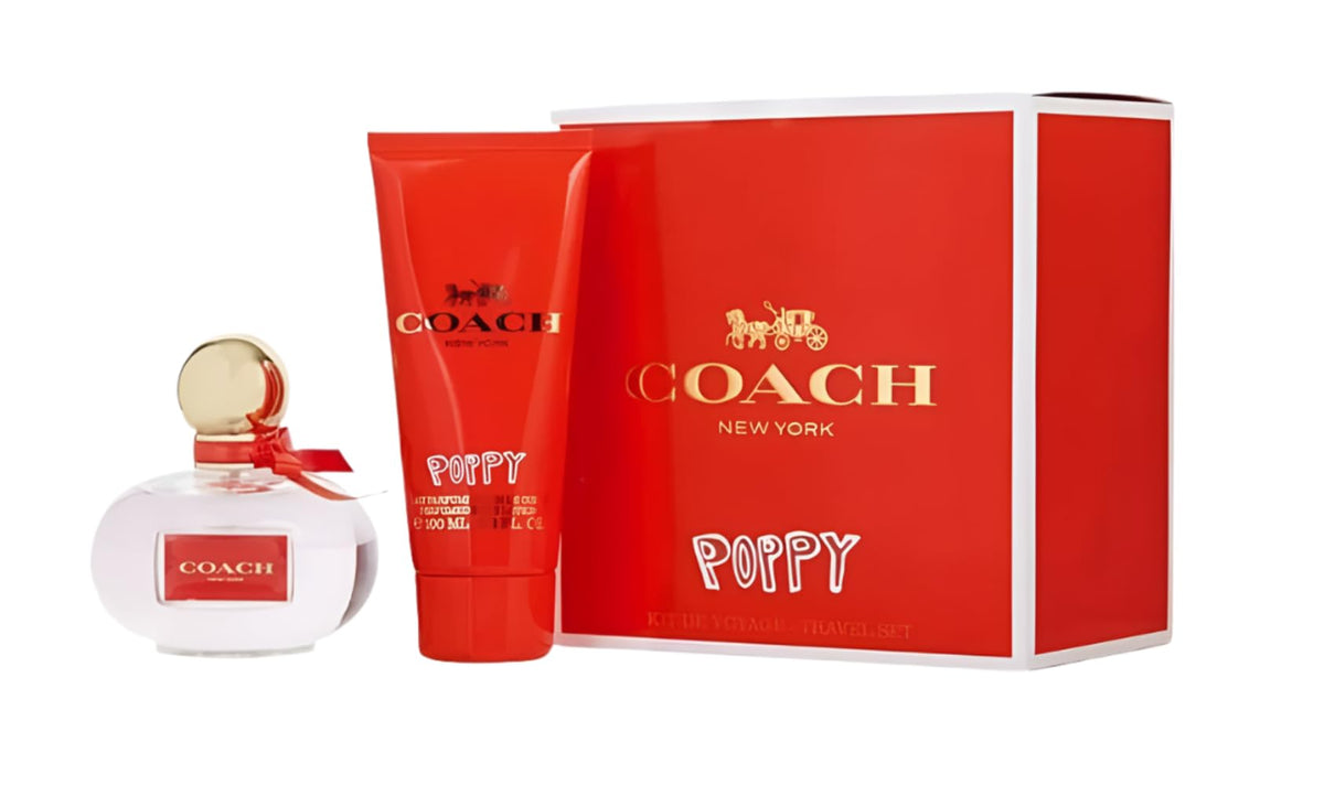 Coffret Cadeau Coach Poppy 100ml EDP + Lait Corporel 100ml pour Femme