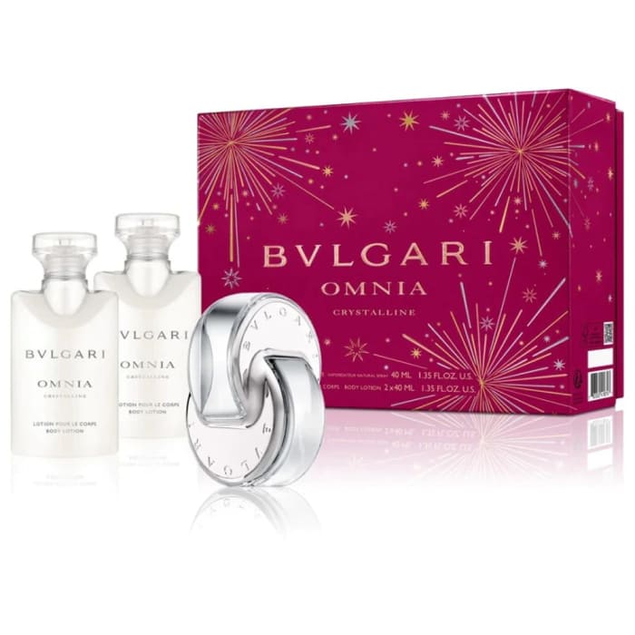 BULGARI Omnia Crystalline para mujer Set de regalo 40 ml EDT + 40 ml Loción corporal x2