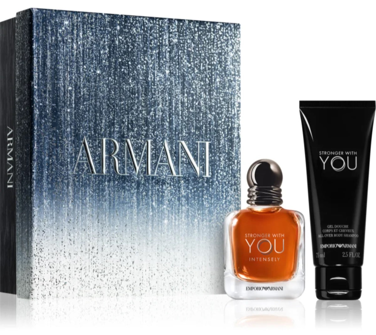 Giorgio Armani Stronger With You Intensely 50ml EDP + 75ml Duschgel Set für Herren