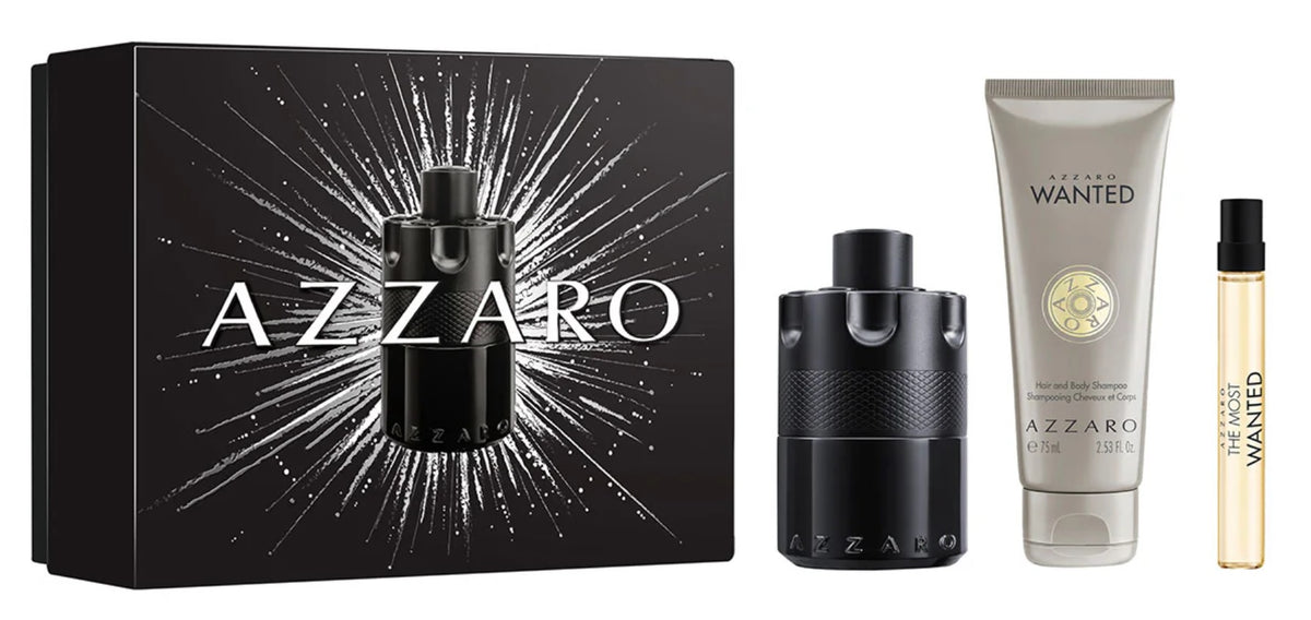 Azzaro The Most Wanted Intense 100ml EDP + 75ml Duschgel + 10ml EDP Set für Herren