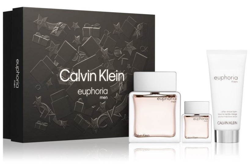 Calvin Klein Euphoria 100 ml EDT + 15ml EDT + 100ml After Shave Balm Set für Herren