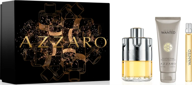 Azzaro Wanted Geschenkset 100ml EDT Spray + 10ml Mini + 75ml Duschgel