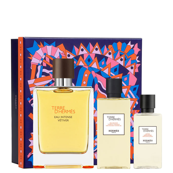 Terre Hermes Intense Vetiver Geschenkset 100ml EDP + 85ml Duschgel + 40ml Aftershave