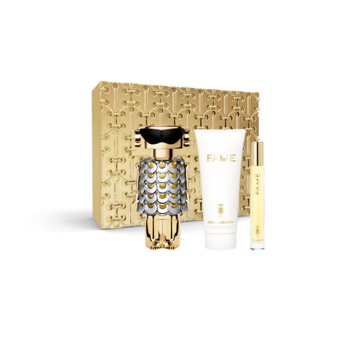 Paco Rabanne Fame 80 ml EDP Vaporisateur + Lait Corps 100 ml + Mini 10 ml