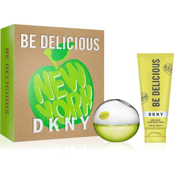 DKNY Be Delicious 100ml EDP + 100ml Körperlotion für Damen Geschenkset
