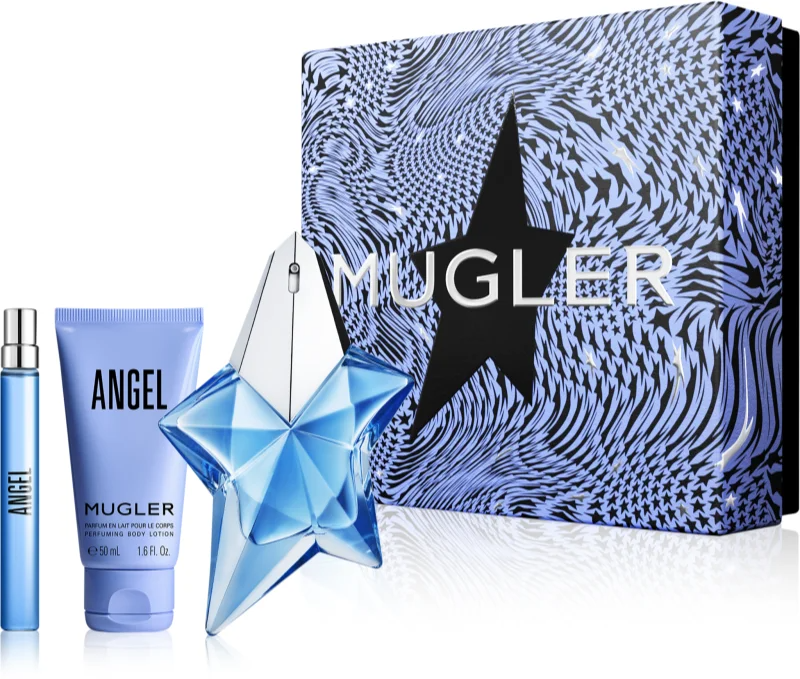 Mugler Angel Coffret Eau de Parfum 50 ml pour femme + Lait Corps 50 ml + Miniature