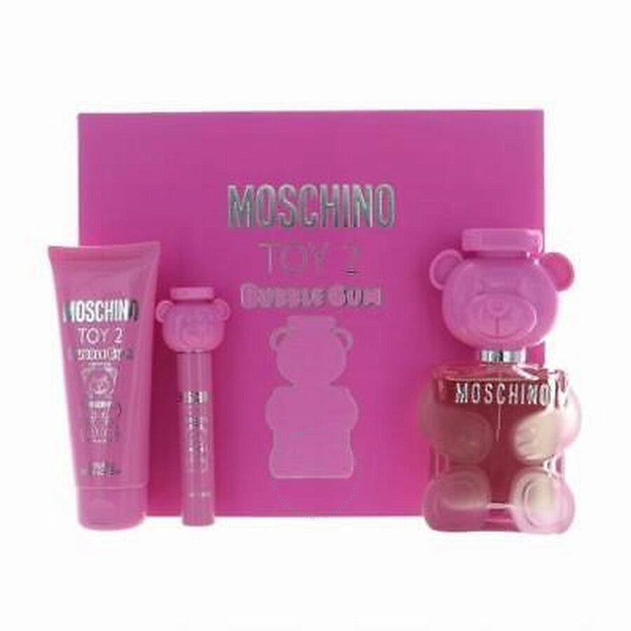 MOSCHINO TOY 2 Bubble Gum EDT 100 ml + Lait Corporel 100 ml + Mini pour Femme Coffret Cadeau