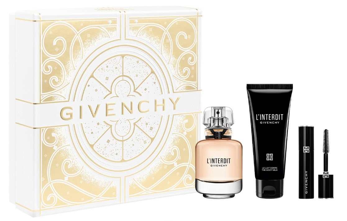Givenchy L'interdit 50ml EdP + 75ml Körperlotion + Mascara Geschenkset für Damen