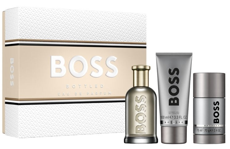 Estuche de regalo Hugo Boss Bottled para hombre (100 ml EDP + 100 ml Gel de ducha + 75 ml Desodorante)