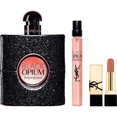 Coffret Cadeau Yves Saint Laurent Black Opium EDP 90ml Femme + Mini 10ml + Mini Rouge à Lèvres
