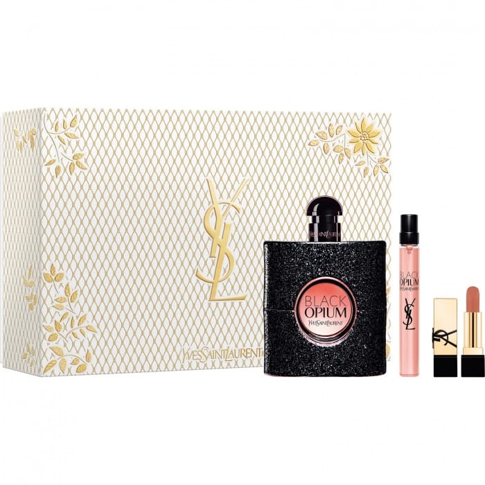 Coffret Cadeau Yves Saint Laurent Black Opium EDP 90ml Femme + Mini 10ml + Mini Rouge à Lèvres