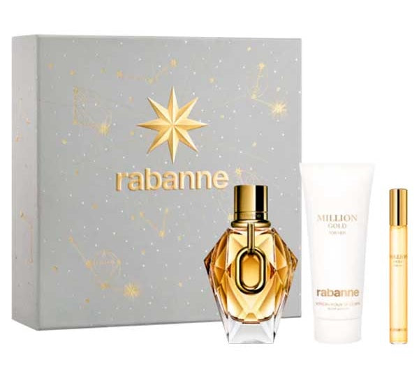 Paco Rabanne Million Gold 90ml EdP + 100ml Körperlotion + 10ml EdP Set für Damen