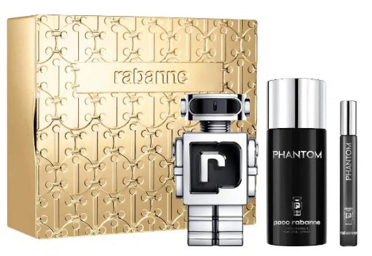 Set de regalo Paco Rabbane Phantom 100 ml EDT + 150 ml Desodorante + 10 ml EDT para hombre