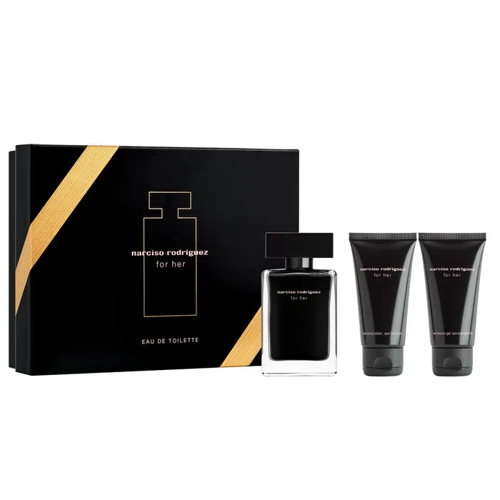 Narciso Rodriguez for Her – Eau de Toilette 50 ml + Gel Douche 50 ml + Lait Hydratant Corps 50 ml