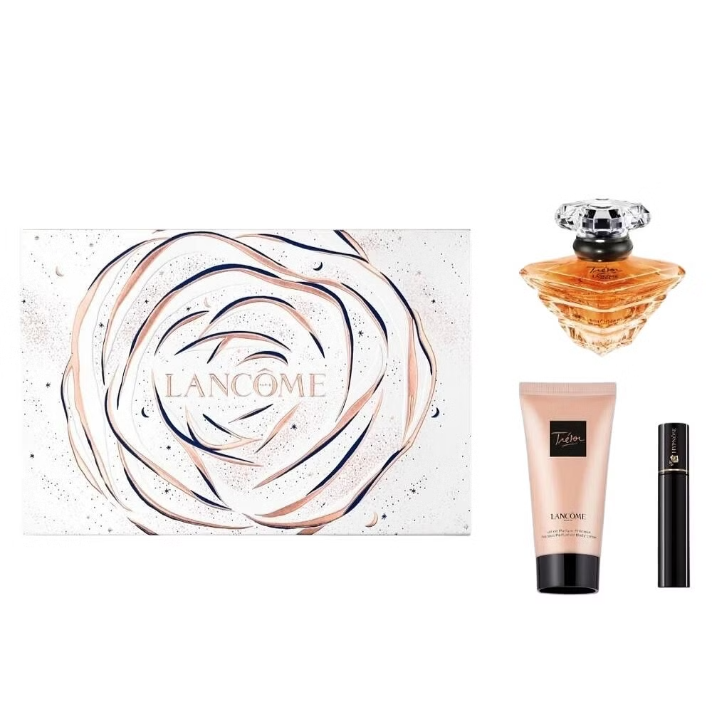 Estuche de regalo Lancôme Trésor 30 ml EDP + Loción corporal 50 ml + Máscara voluminizadora 2 ml