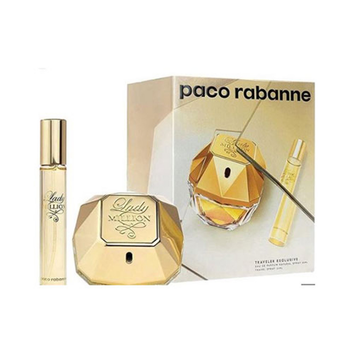 Paco Rabanne Lady Million 80ml EDP + 20ml Mini für Damen Geschenkset