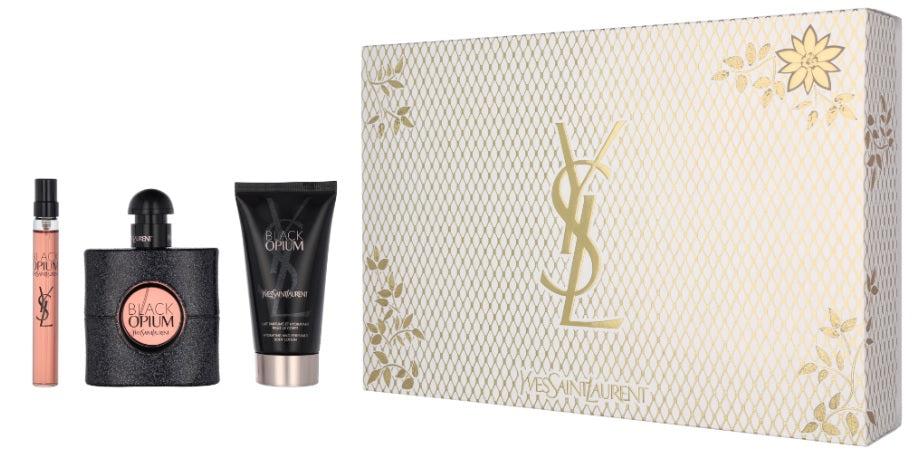 Yves Saint Laurent Black Opium 50ml EDP + 50ml Body Lotion + 10ml EDP Damengeschenkset