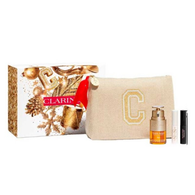 Coffret Clarins Sérum Double Yeux 20ml + Sérum Cils 3ml + Mascara 3ml + Trousse