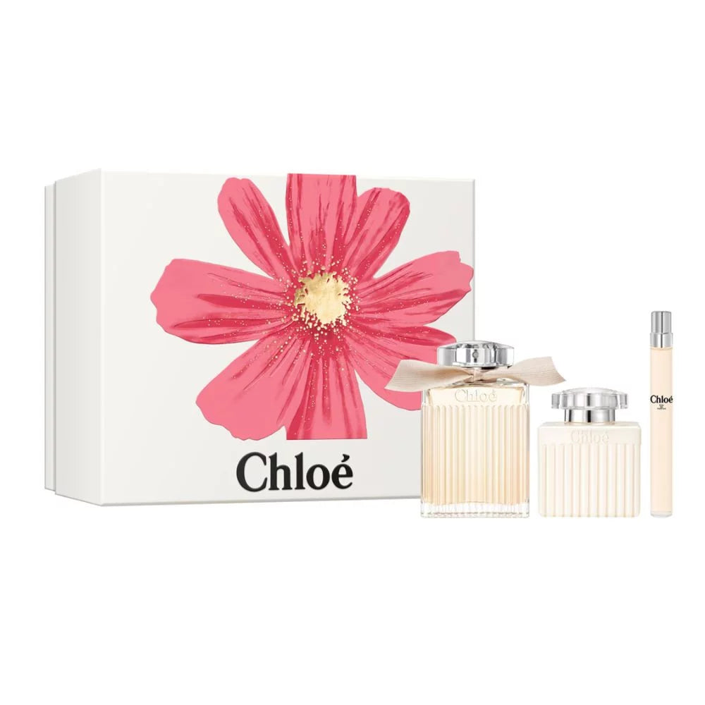 Coffret Cadeau Chloé Signature Eau de Parfum 100ml + Lait Corps 100ml + Eau de Parfum 10ml pour Femme