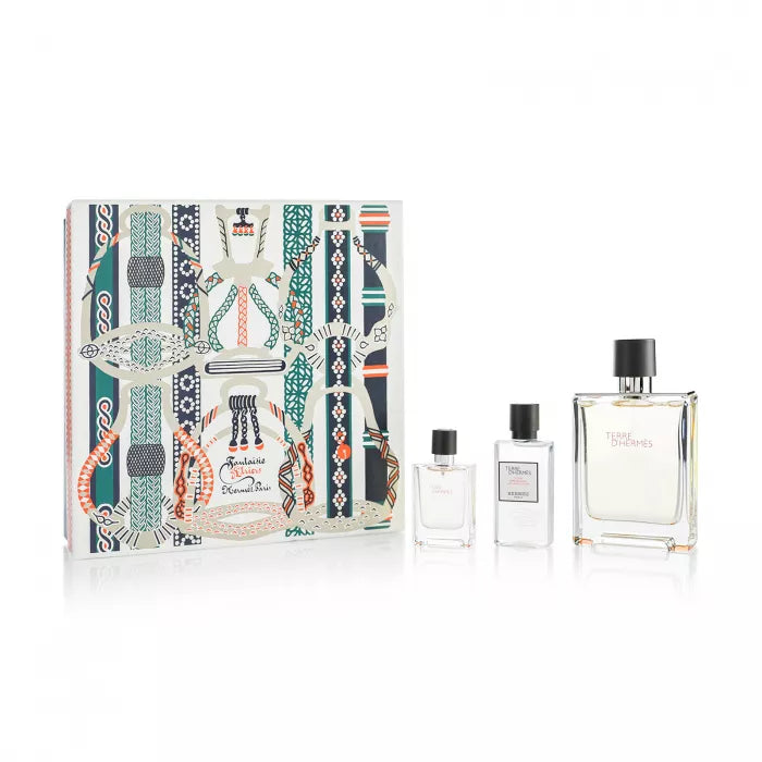 Hermes Terre d'Hermes 100ml EDT + 40ml Aftershave Lotion + 12,5ml EDT Mini für Herren GESCHENKSET