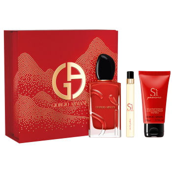 Giorgio Armani Armani Si Passione 100ml EDP + 50ml Body Lotion + 10ml EDP Mini für Damen Geschenkset