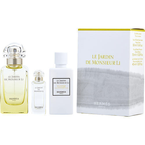 Hermes Le Jardin D Monsieur Geschenkset Unisex Li 50ml EDT + 50ml Bodylotion + Duschgel