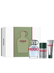 Hugo Boss Green Man 125ml EDT + 75ml Deo Stick + 50ml Duschgel für Herren Geschenkset