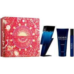 Carolina Herrera Bad Boy Cobalt 100 ml EDP + 100 ml Gel de ducha + 10 ml EDP para hombre Set de regalo