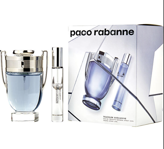 Paco Rabanne Invictus 100ml EDT + 20ml Mini für Herren Geschenkset