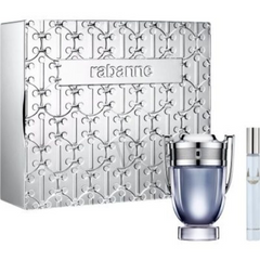 Coffret Cadeau Paco Rabanne Invictus Eau de Toilette Vaporisateur 100ml + Mini Vaporisateur Eau de Toilette 10ml pour Homme