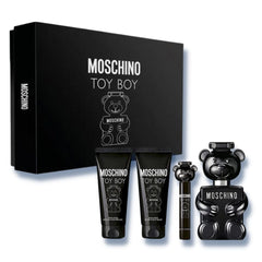 Moschino Toy Boy 100ml EDP + 100ml Duschgel + 100ml Aftershave + Mini für Herren Geschenkset