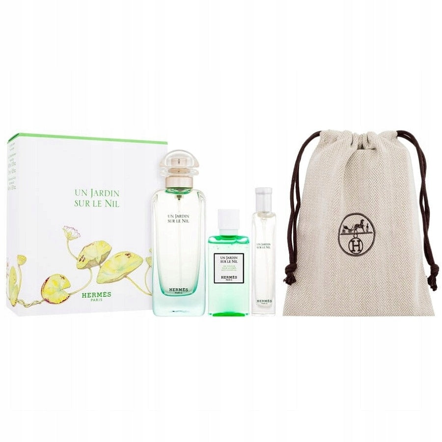 HERMÈS Jardins Sur Le Nil Geschenkset 100ml EDT + 40ml Duschgel + Mini